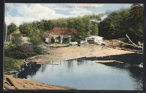 AK Kunsterspring / Rupper Schweiz, Häuser am Wald