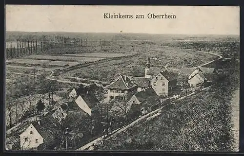 AK Kleinkems am Oberrhein, Teilansicht mit Kapelle