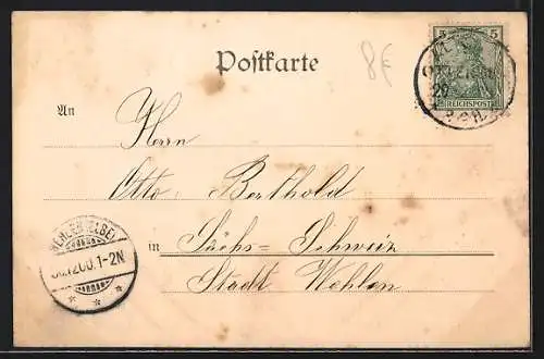 AK Hamburg-Altona, Blick in die Bahnhofstrasse