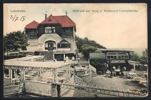 AK Dresden-Loschwitz, Hotel und Restaurant Loschwitzhöhe