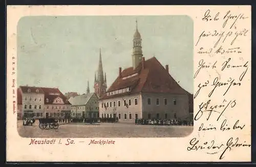 AK Neustadt i. Sa., Marktplatz