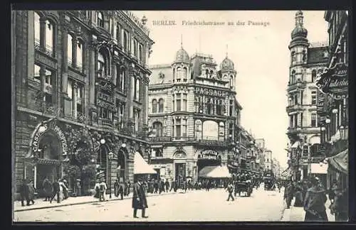 AK Berlin, Friedrichstrasse an der Passage mit Panopticum