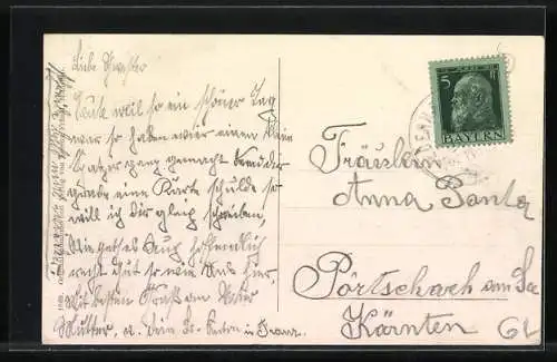 AK Starnberg, Fontaine am Schloss Berg