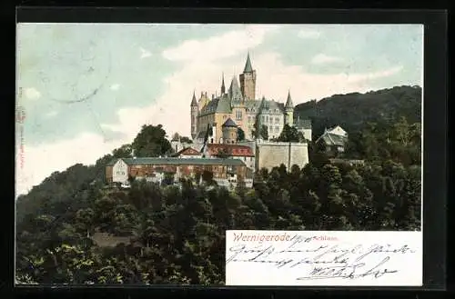 AK Wernigerode, Blick zum Schloss