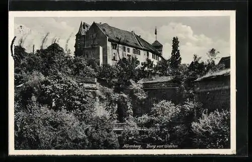 AK Nürnberg, Burg von Westen