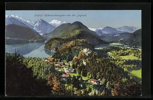 AK Schwangau, Schloss Hohenschwangau von der Jungend