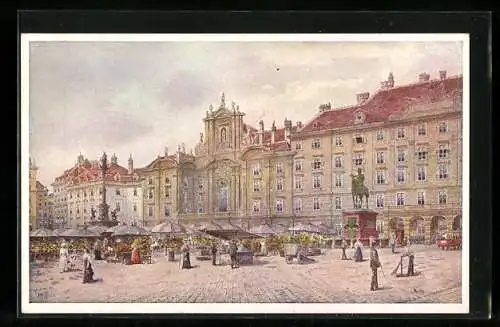 Künstler-AK Brüder Kohn (B.K.W.I) Nr. 908-3: Wien, Markt am Hof