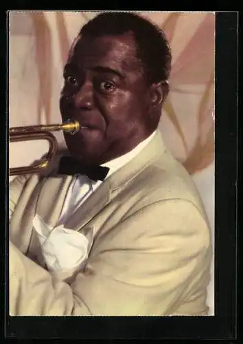 AK Musiker Louis Armstrong spielt Trompete