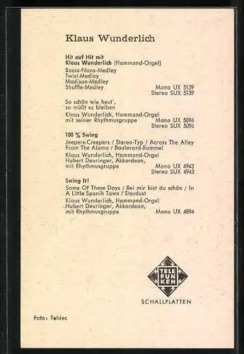 AK Musiker Kleis Wunderlich spielt Orgel