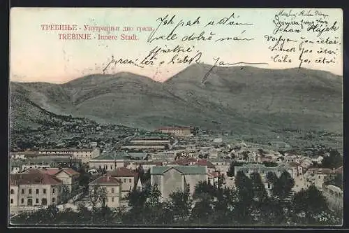 AK Trebinje, Innere Stadt mit Bergpanorama