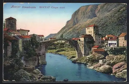 AK Mostar, Römerbrücke, Stari most