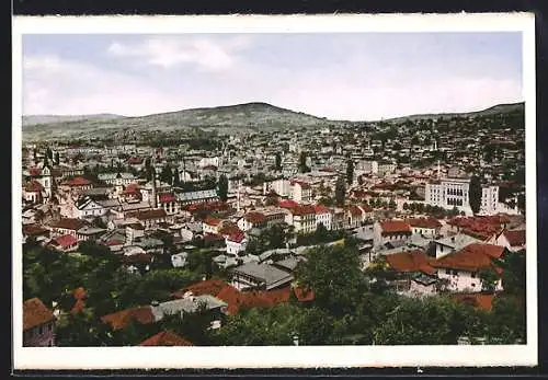 AK Sarajevo, Ortspanorama aus der Vogelschau