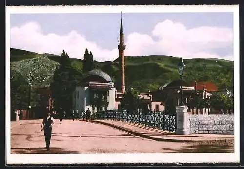 AK Sarajevo, Kaiser-Moschee mit Strasse