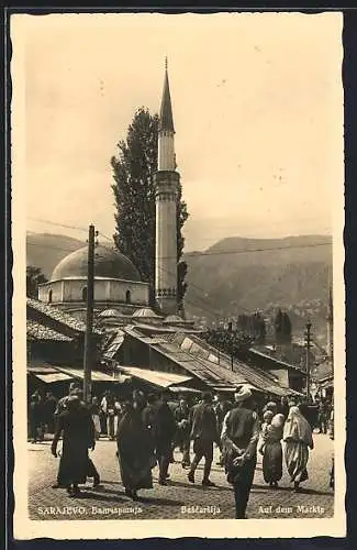 AK Sarajevo, Markt mit Moschee