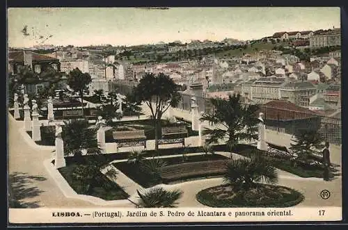 AK Lisboa, Jardim de S. Pedro de Alcantara e panorama oriental