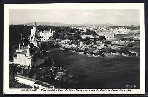 AK Cascais, Vista parcial e Canal de Santa Marta com a casado Conde de Castro Guimaraes