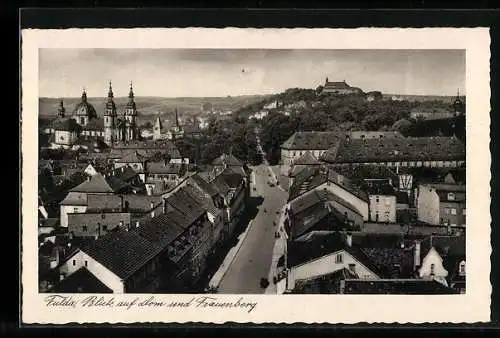 AK Fulda, Blick auf Dom und Frauenberg