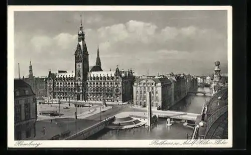 AK Hamburg, Rathaus und Platz