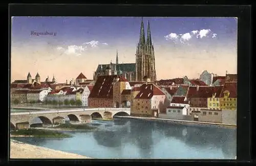 AK Regensburg, Blick auf den Dom