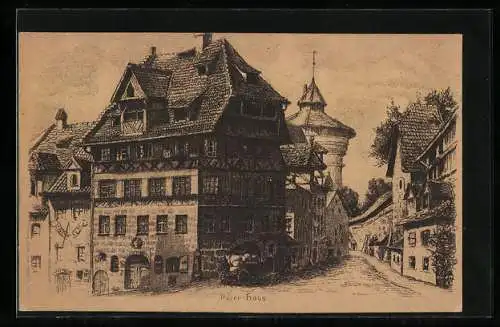 Künstler-AK Nürnberg, Das Dürer-Haus