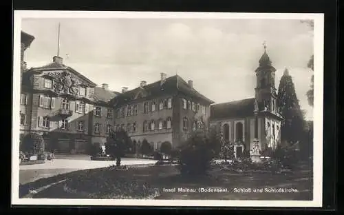 AK Mainau /Bodensee, Schloss und Schlosskirche