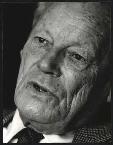 Fotografie Sepp Spiegl, Bonn, Alt-Bundeskanzler Willy Brandt, Pressefoto zu seinem Tode