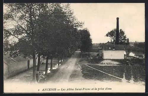 AK Ancenis, Les Allées Saint-Pierre et la prise d`eau