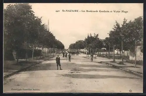 AK St-Nazaire, Les Boulevards Gambetta et Victor Hugo