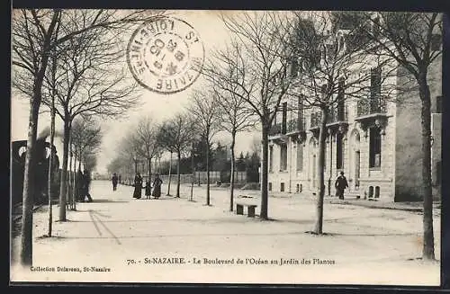 AK St-Nazaire, Le Boulevard de l`Océan au Jardin des Plantes