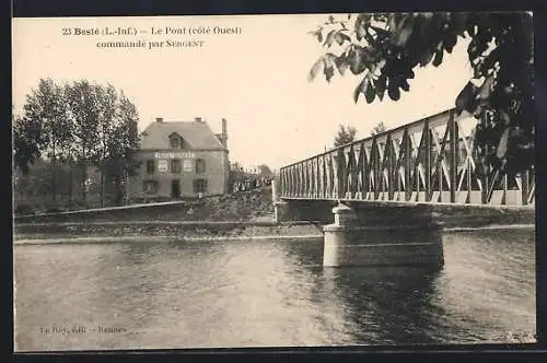 AK Beslé, Le Pont coté Ouest commandé par Sergent