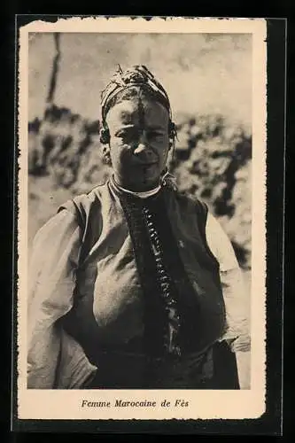 AK Femme Marocaine de Fès, Portrait