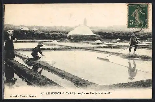 AK Le Bourg de Batz, Vue prise de Saillé