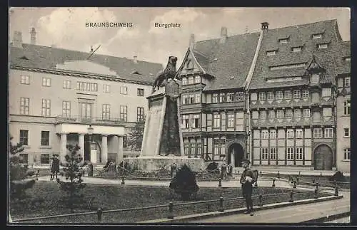 AK Braunschweig, Denkmal am Burgplatz