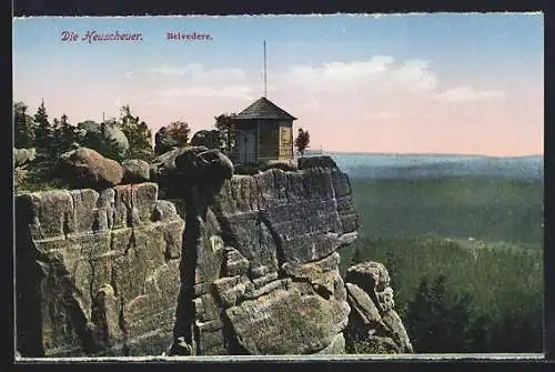 AK Heuscheuer, Belvedere mit Fernblick