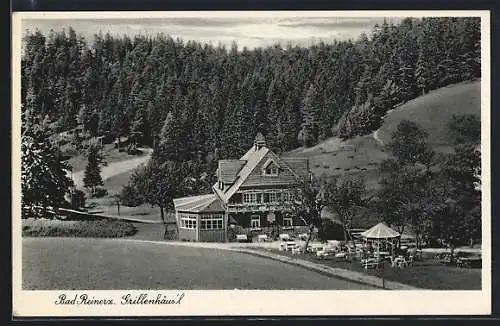 AK Bad Reinerz, Gasthaus Grillenhäusl mit Umgebung