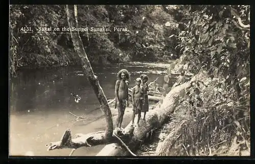 AK Malaysia, Perak, Sakai on the Sungei Sungkei, asiatische Volkstypen