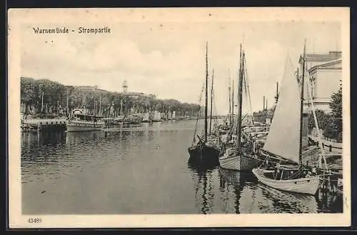 AK Warnemünde, Strompartie mit Turmblick