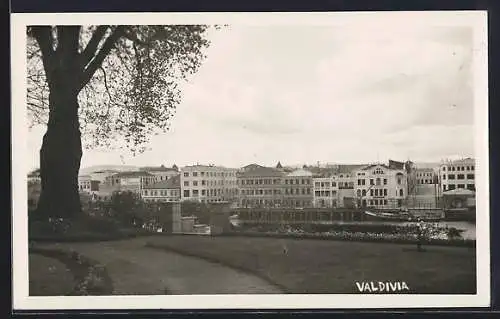 AK Valdivia, Panorama am Fluss von einer Parkanlage aus