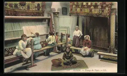 AK Alger, Tissage de Tapis, arabische Teppichhersteller