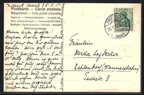 AK Friesack i. M., Südlicher Eingang zur Stadt