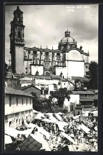 AK Taxco, Blick auf die Kathedrale