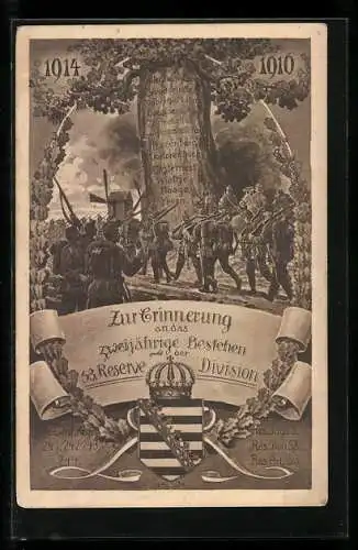 AK Zweijähriges Bestehen der 53. Reserve-Division 1916