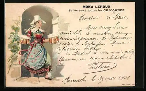 Lithographie Moka Leroux, Supérieur à toutes les Chicorées