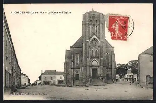 AK Cordemais /Loire-Inf., La Place et l`Eglise