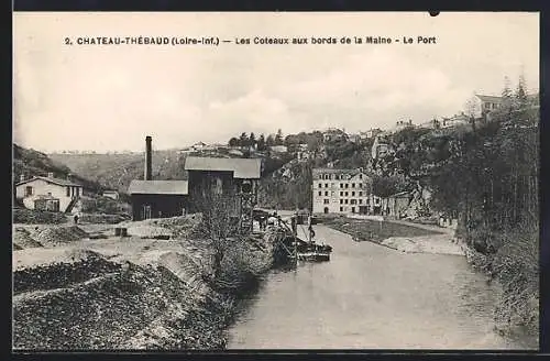 AK Chateau-Thébaud, Les Coteaux aux bords de la Maine - Le Port, Hafen