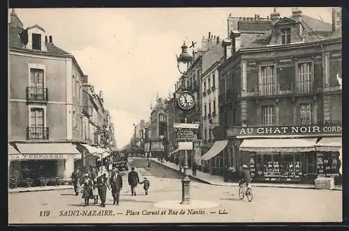 AK Saint-Nazaire, Place Carnot et Rue de Nantes