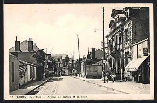 AK Saint-Brévin-les-Pins, Avenue de Mindin et la Poste