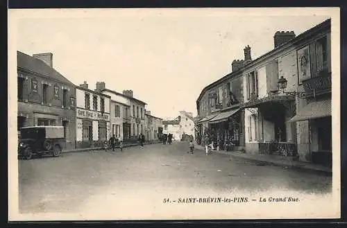 AK Saint-Brévin-les-Pins, La Grand`Rue, Strassenpartie