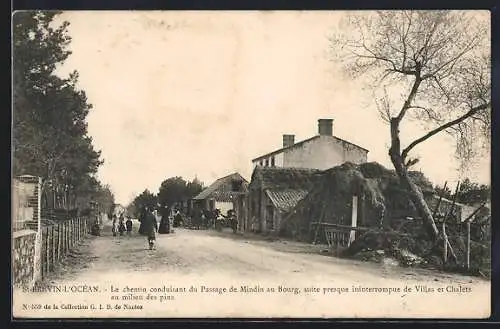 AK St-Brévin-l`Océan, Le chemin conduisant du Passage de Mindin au Bourg...