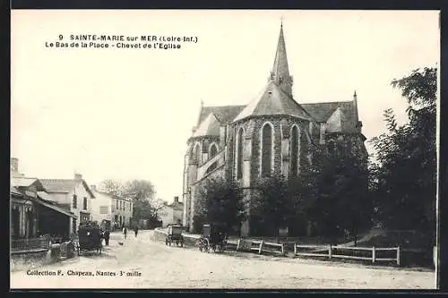 AK Sainte-Marie-sur-Mer, Le Bas de la Place, Chevet de l`Eglise